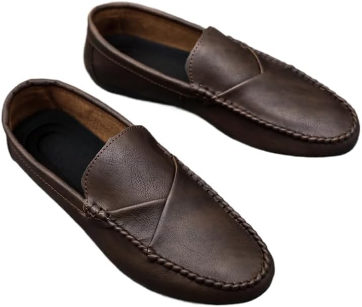 Мужские кожаные слипоны мокасины, повседневная обувь, мягкие для вождения, дышащие, для весны, лета и осени Hhhchpm, коричневый
Мужские кожаные слипоны мокасины, повседневная обувь, мягкие для вождения, дышащие, для весны, лета и осени Hhhchpm, коричневый