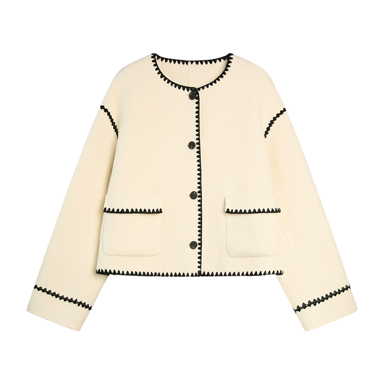 ELLE Пальто женское Ecru без воротника умеренно прямое
ELLE Пальто женское Ecru без воротника умеренно прямое