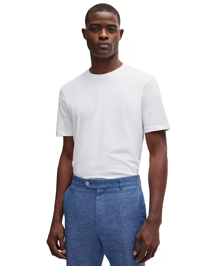 Мужская футболка Regular-Fit из хлопкового джерси Hugo Boss, белый
Мужская футболка Regular-Fit из хлопкового джерси Hugo Boss, белый