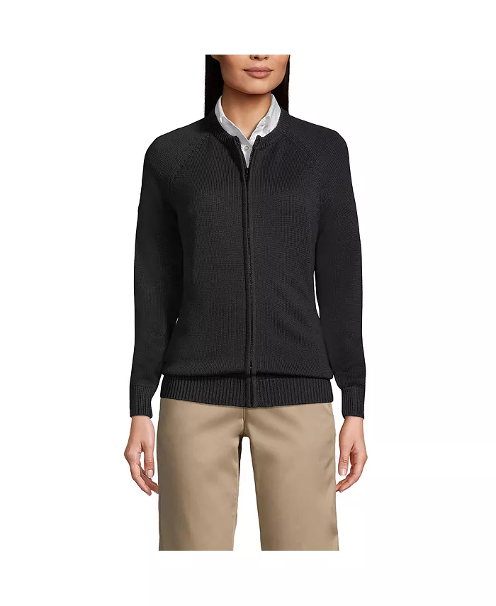 Женский кардиган на молнии из хлопка и модала Lands' End, синий
Женский кардиган на молнии из хлопка и модала Lands' End, синий