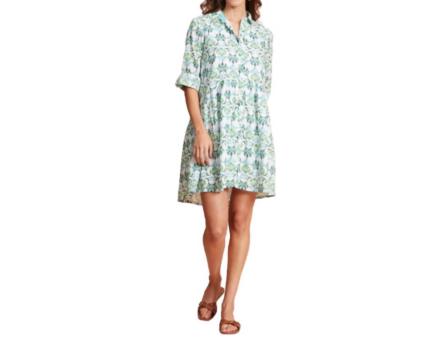 Деовиль Короткое платье в зеленом цвете Терезиния Ro's Garden