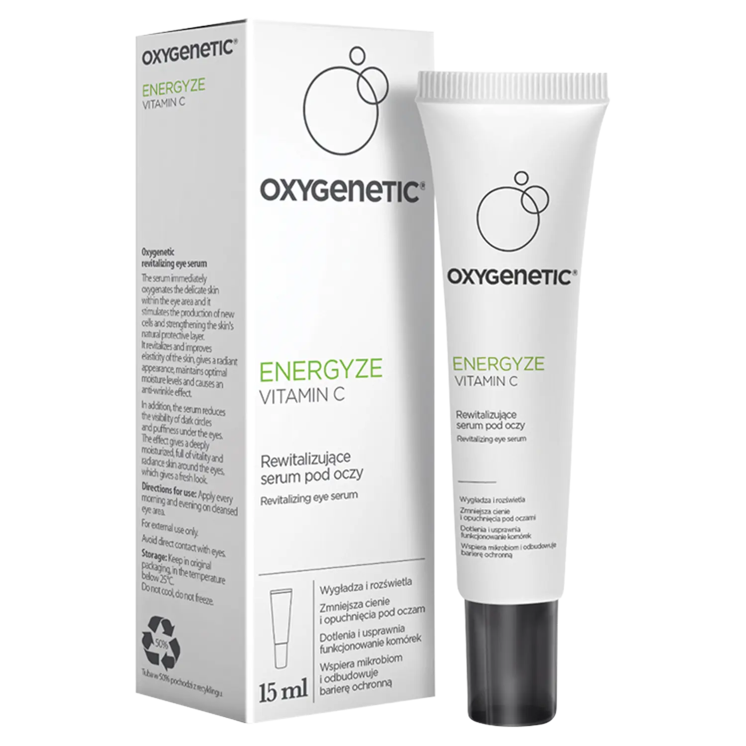 Oxygenetic Energyze Vitamin C восстанавливающая сыворотка для глаз, 15 мл
Oxygenetic Energyze Vitamin C восстанавливающая сыворотка для глаз, 15 мл