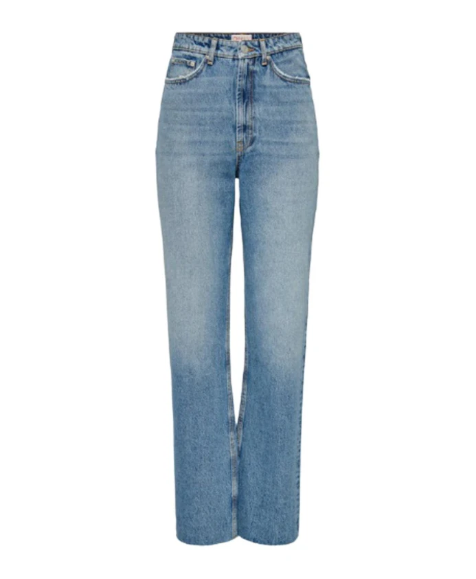 Хлопковые джинсы прямого кроя с высокой талией Only, синий
Хлопковые джинсы прямого кроя с высокой талией Only, синий