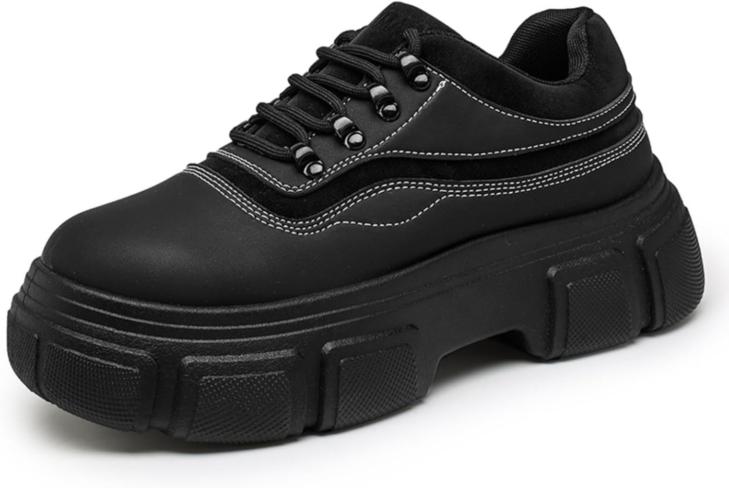 Мужские кожаные туфли с массивной подошвой на шнуровке - черно-белые повседневные кроссовки с аккуратной строчкой и текстурированной резиновой платформой для комфортного городского стиля Kelibasi
Мужские кожаные туфли с массивной подошвой на шнуровке - черно-белые повседневные кроссовки с аккуратной строчкой и текстурированной резиновой платформой для комфортного городского стиля Kelibasi