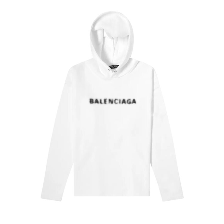 Худи Balenciaga No Rib Hoodie 'White', белый 
Худи Balenciaga No Rib Hoodie 'White', белый