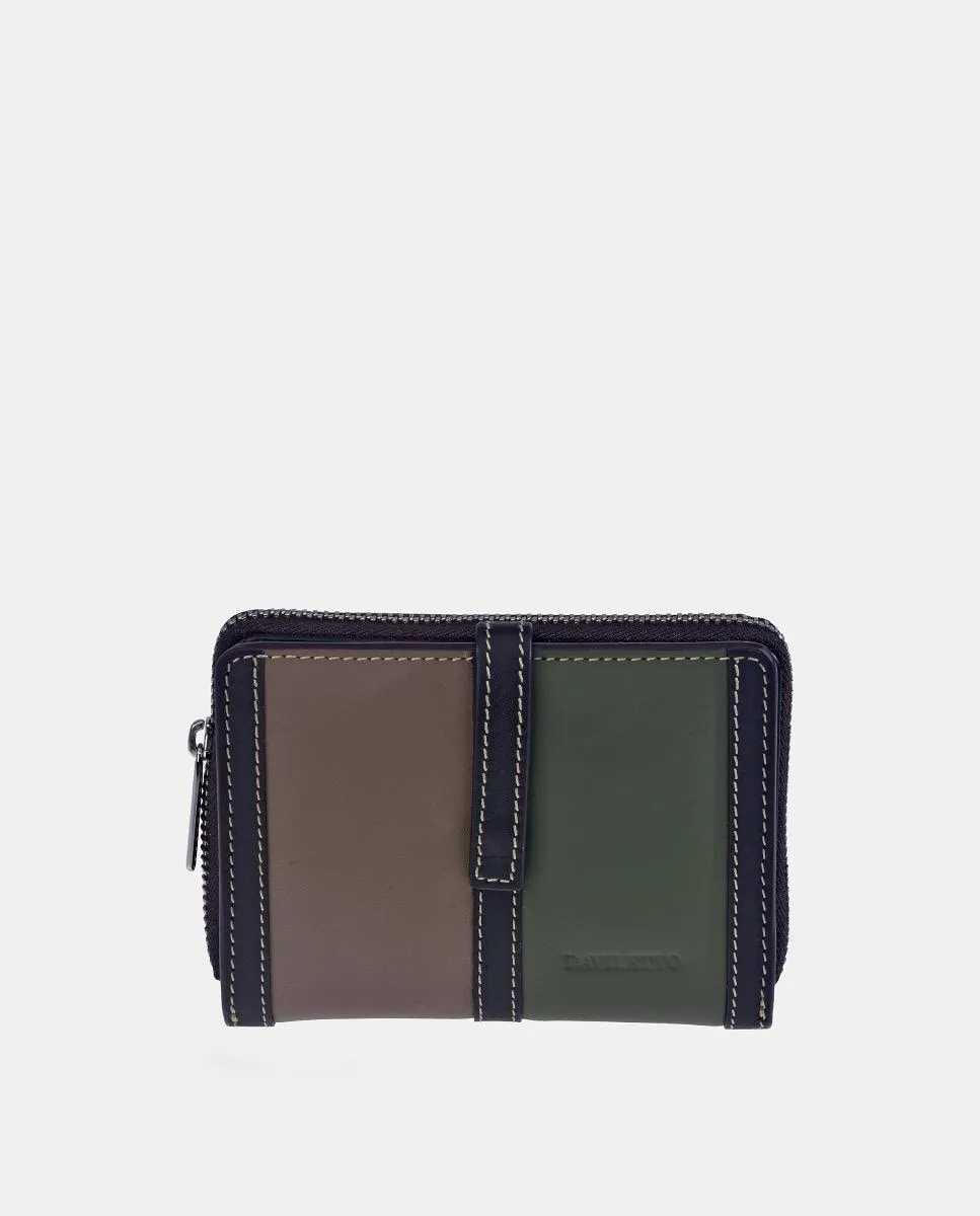 Средний женский кошелек из триколорной кожи Daviletto, темно-зеленый
Средний женский кошелек из триколорной кожи Daviletto, темно-зеленый