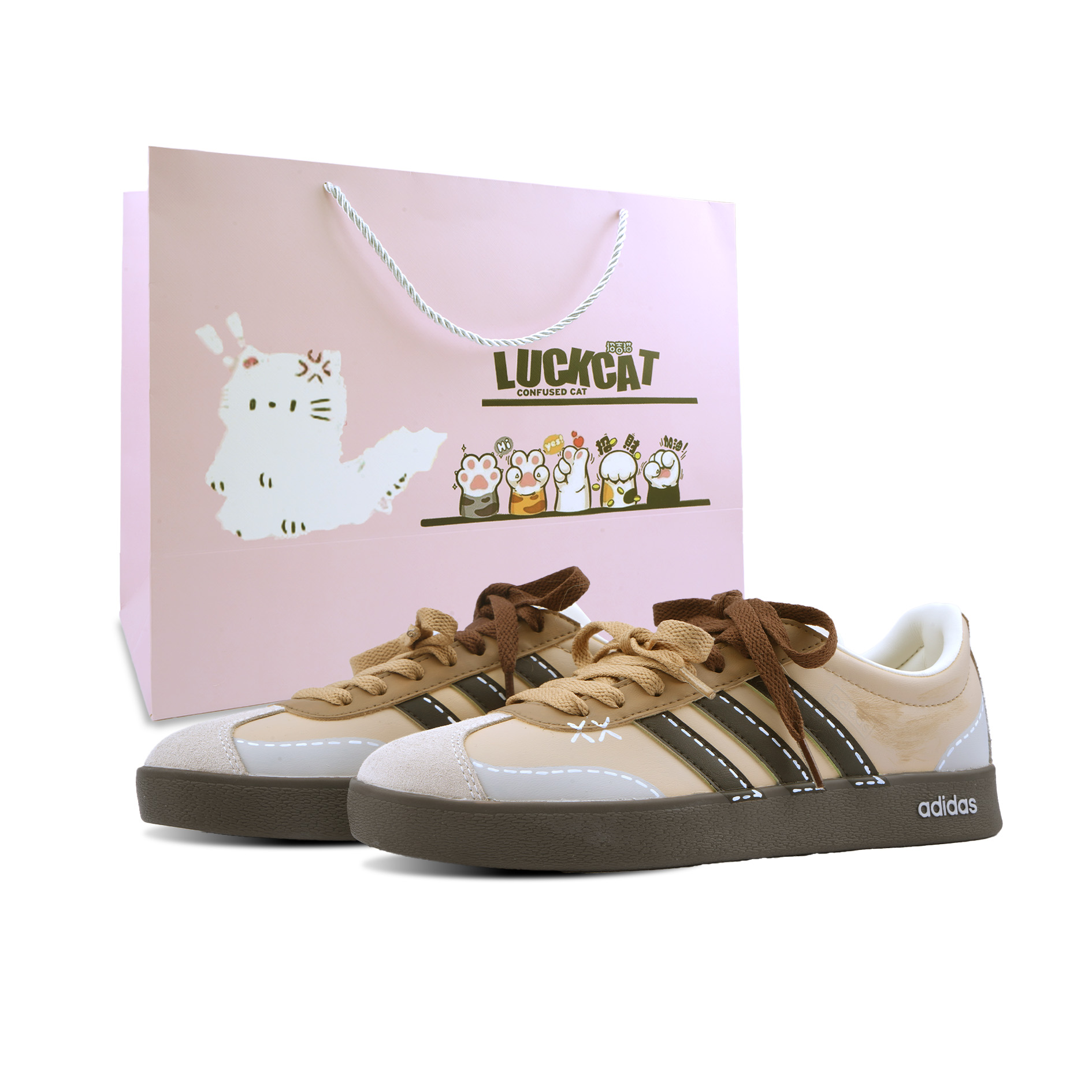 VL COURT 2.0 Caramel Pudding, специальная сумка для покупок, устойчивые к истиранию низкие кроссовки German Army Trainers Unisex Adidas, milk tea
VL COURT 2.0 Caramel Pudding, специальная сумка для покупок, устойчивые к истиранию низкие кроссовки German Army Trainers Unisex Adidas, milk tea