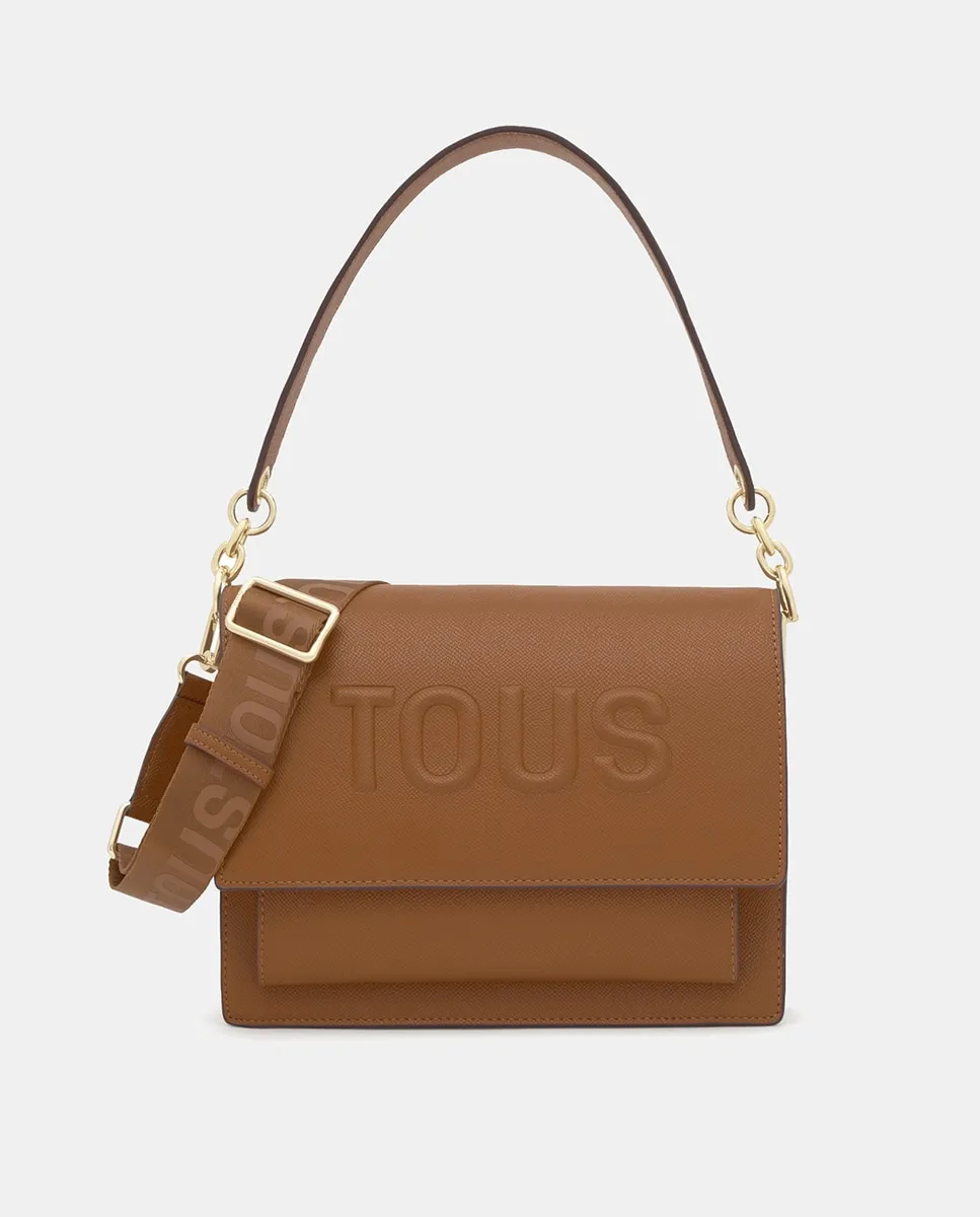 Средняя сумка через плечо с магнитной кнопкой и клапаном Tous, песочный
Средняя сумка через плечо с магнитной кнопкой и клапаном Tous, песочный