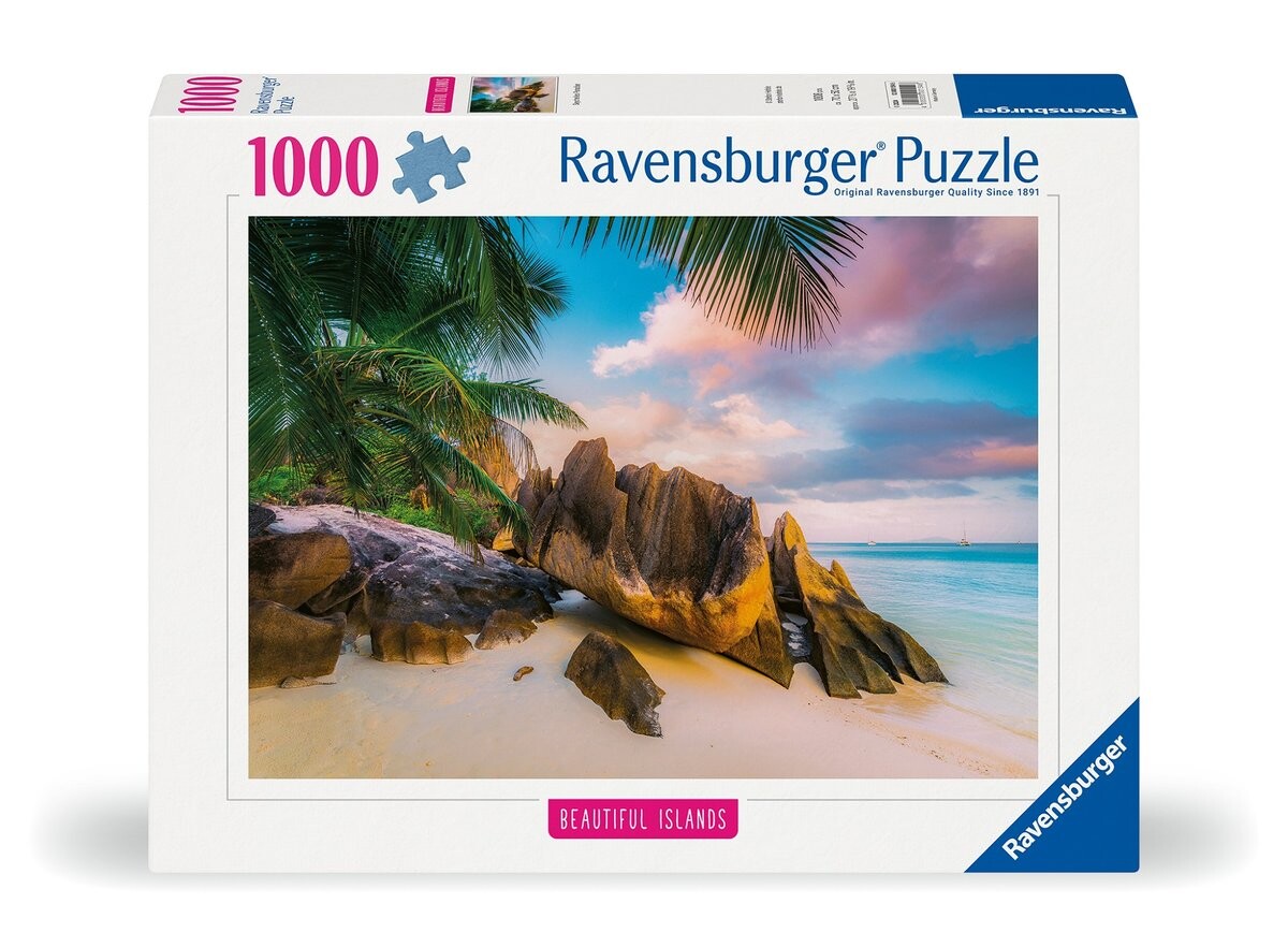 2D пазл, Сейшелы, 1000 деталей Ravensburger
2D пазл, Сейшелы, 1000 деталей Ravensburger