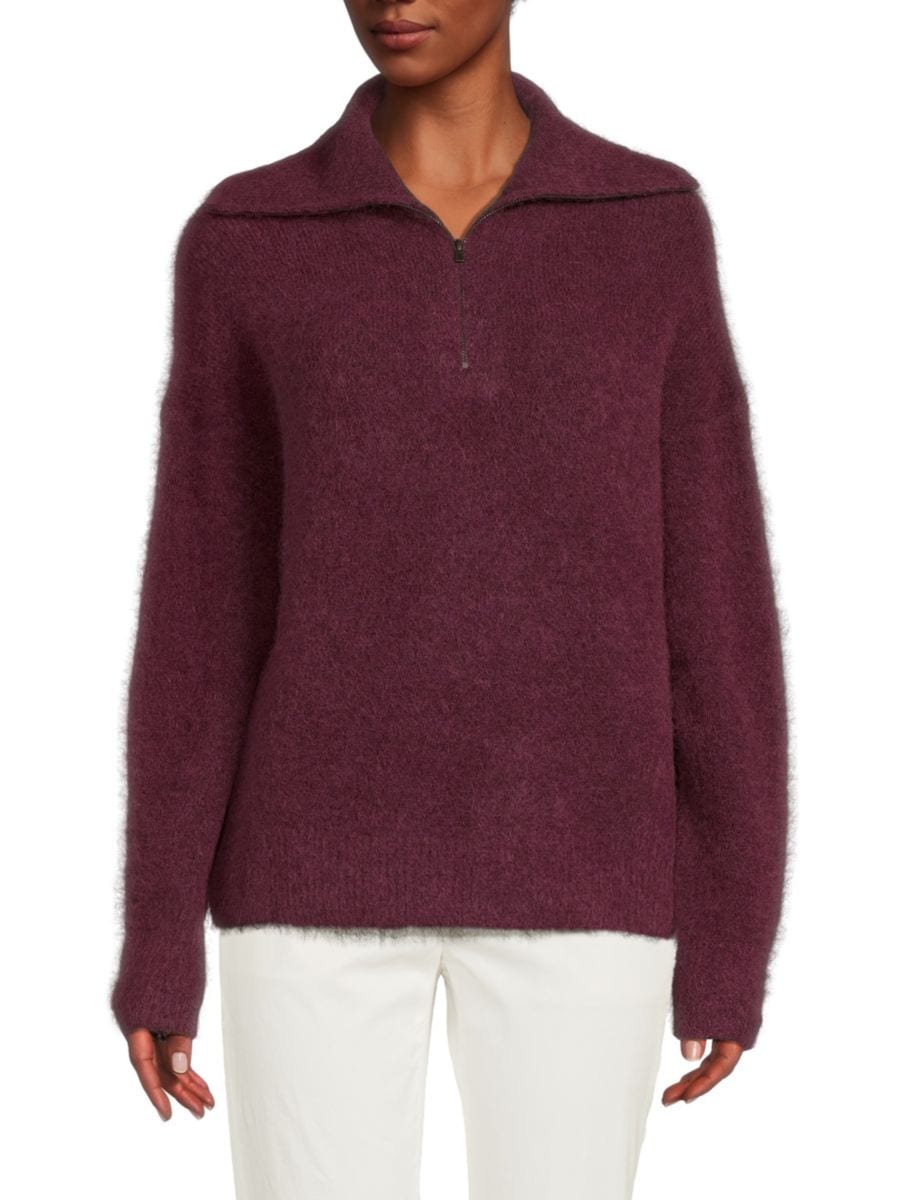 Пуловер из смеси альпаки с застежкой на четвертную молнию Vince, цвет Deep Iris
Пуловер из смеси альпаки с застежкой на четвертную молнию Vince, цвет Deep Iris