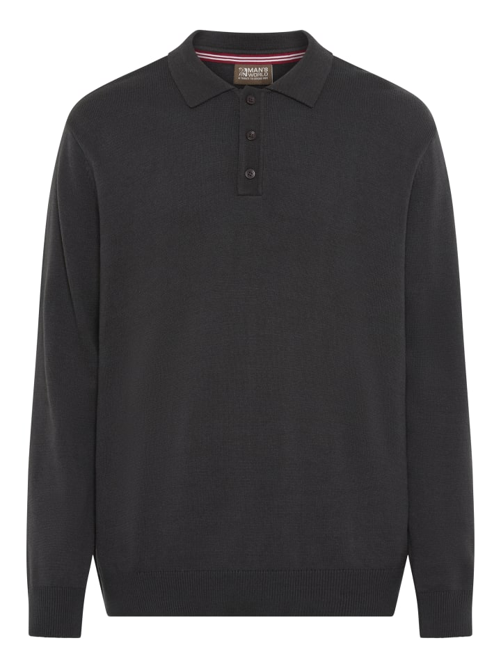 Свитер с воротником-поло цвета антрацитовый меланж Man's World
Свитер с воротником-поло цвета антрацитовый меланж Man's World