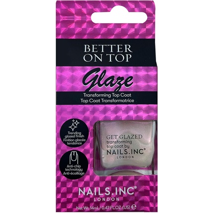 Лучше сверху получить глазурованную обработку Nails Inc
Лучше сверху получить глазурованную обработку Nails Inc