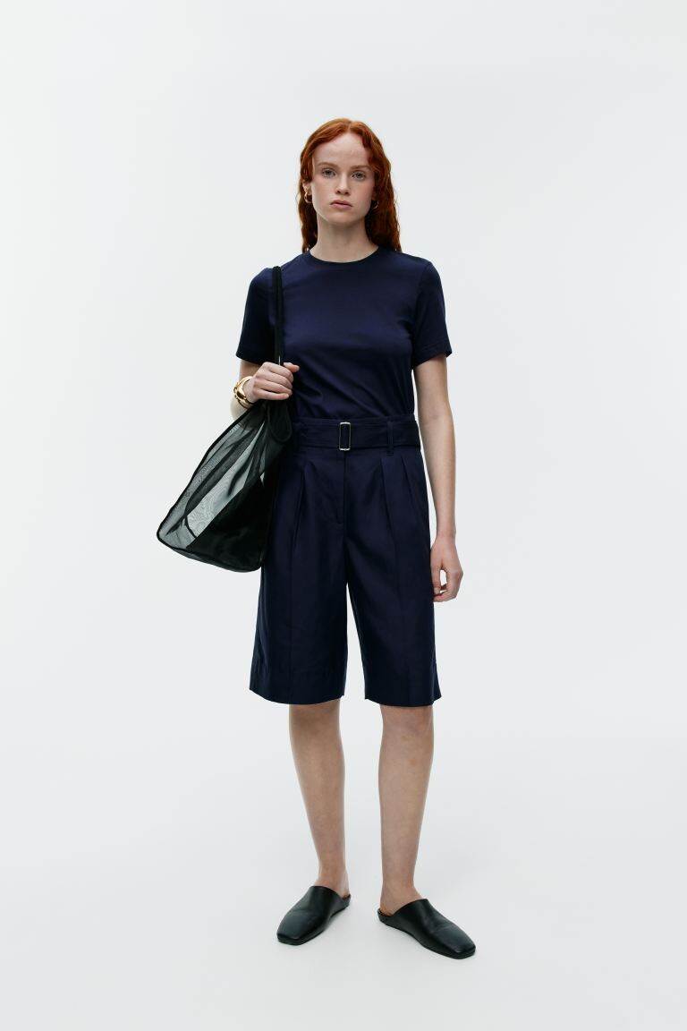 Футболка с круглым вырезом Arket, синий
Футболка с круглым вырезом Arket, синий