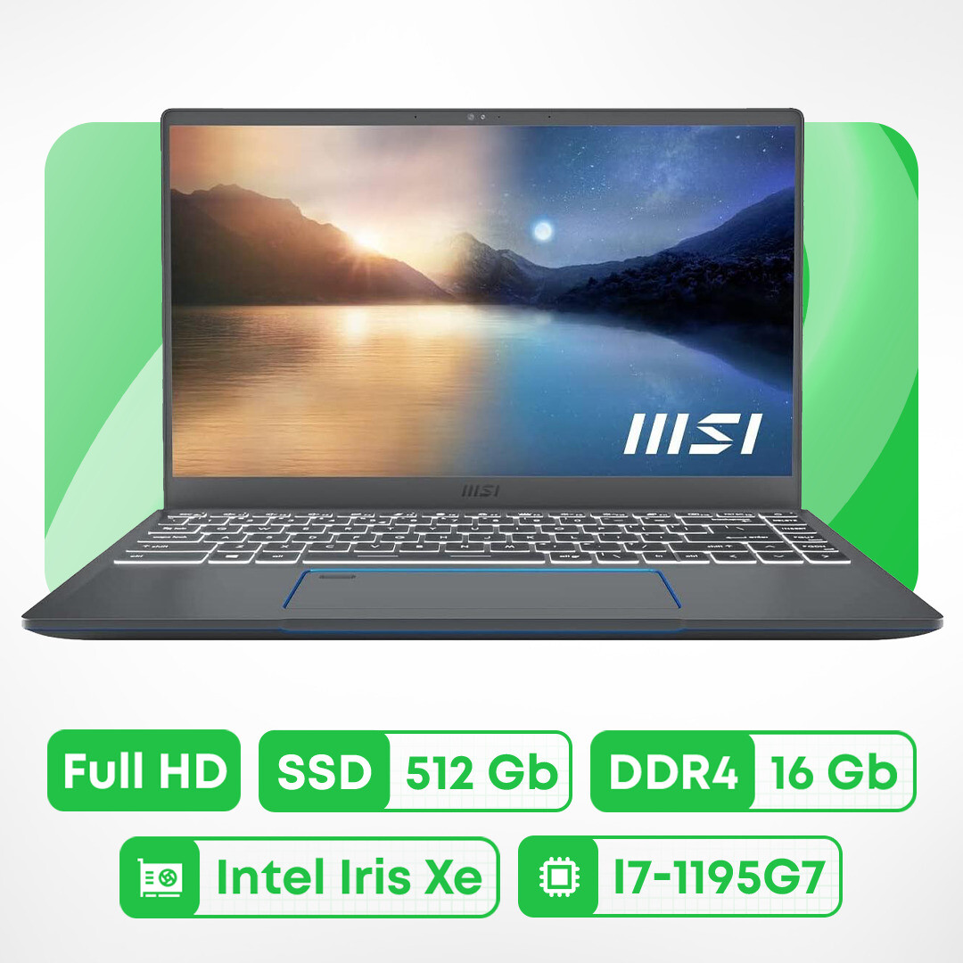Ноутбук MSI Prestige 14 EVO A11MO, 14'', 16 ГБ/512 ГБ, i7-1195G7, Intel Iris Xe, серый, английская клавиатура
Ноутбук MSI Prestige 14 EVO A11MO, 14'', 16 ГБ/512 ГБ, i7-1195G7, Intel Iris Xe, серый, английская клавиатура