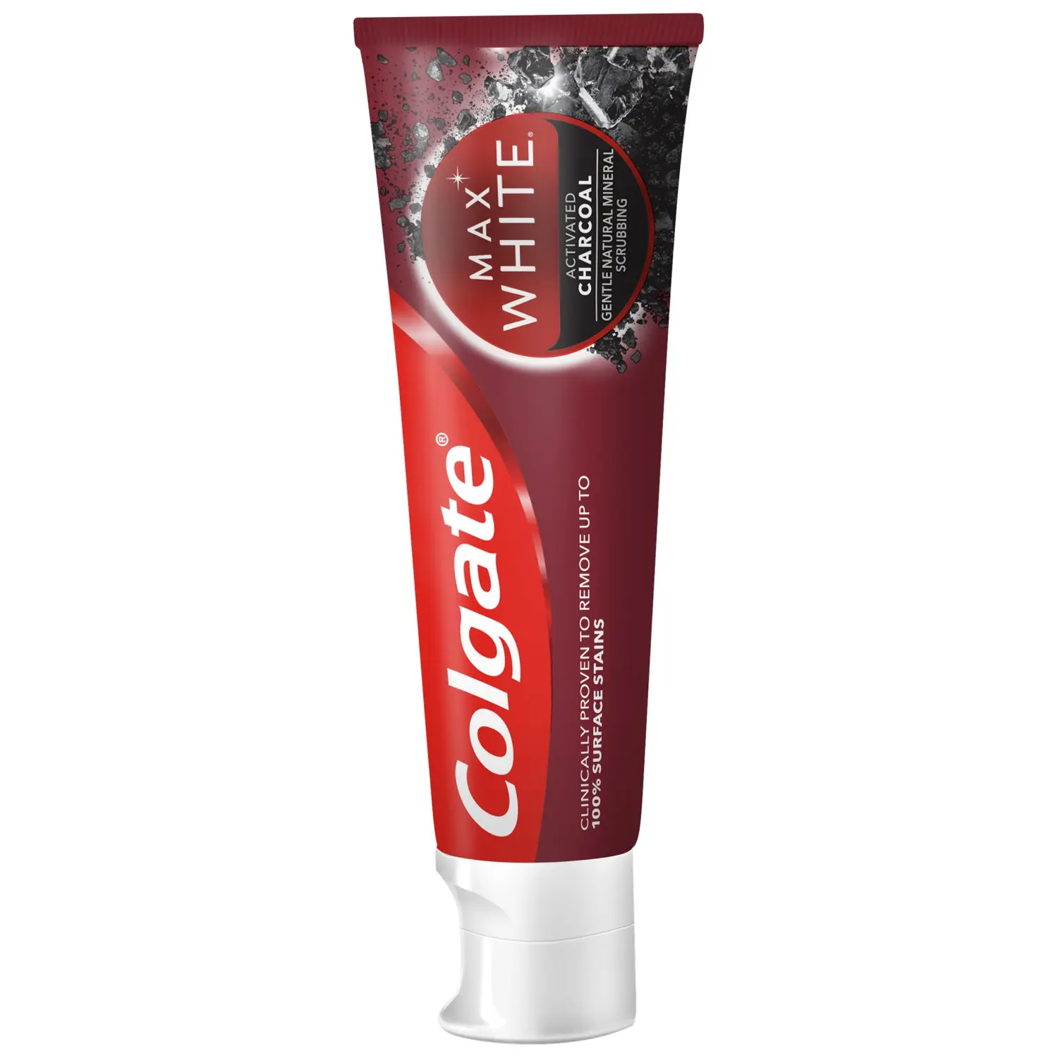 Colgate Max White Charcoal отбеливающая зубная паста с активированным углем, 75 мл
Colgate Max White Charcoal отбеливающая зубная паста с активированным углем, 75 мл