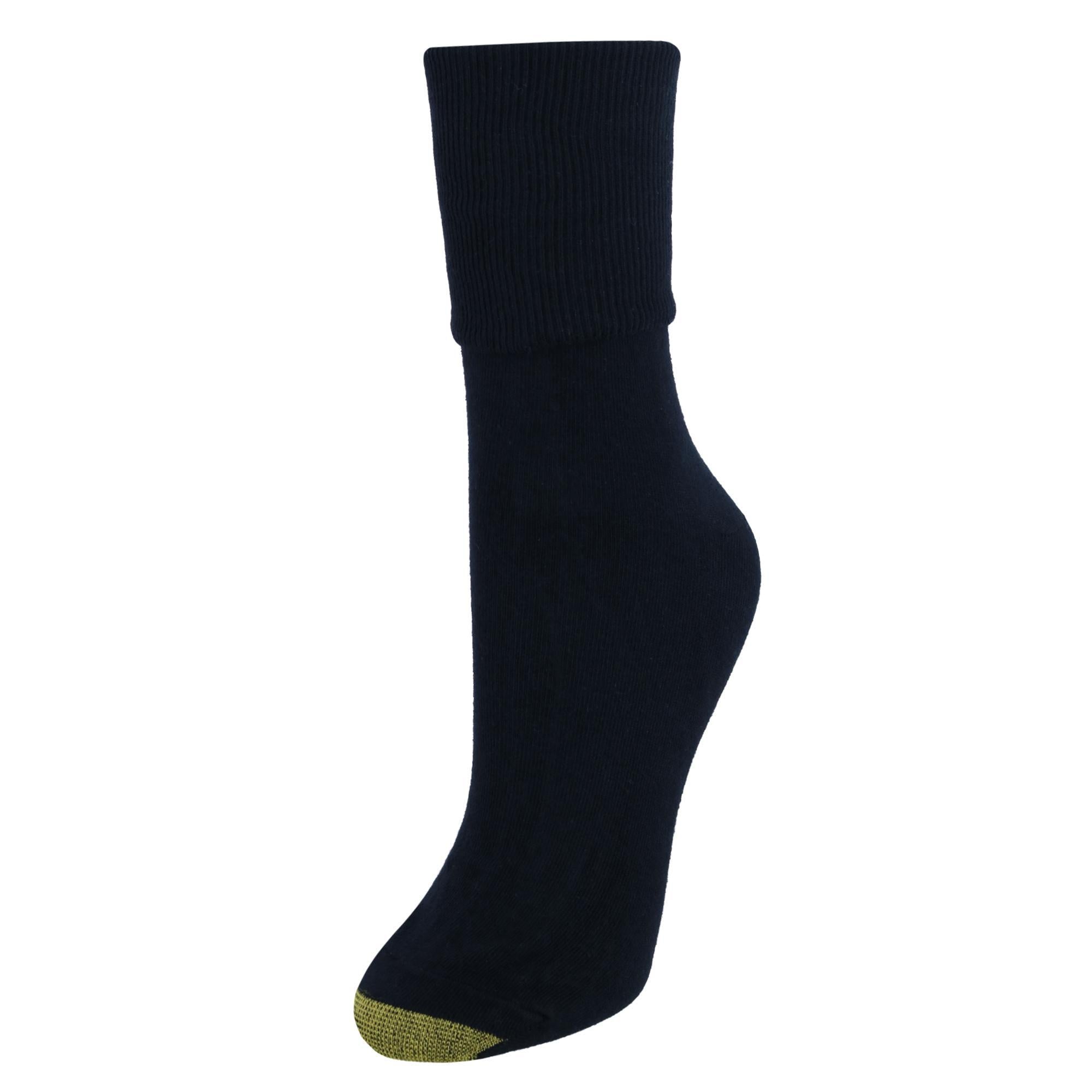 Женские хлопковые носки с отворотом до щиколотки (комплект из 3 штук) Gold Toe, черный
Женские хлопковые носки с отворотом до щиколотки (комплект из 3 штук) Gold Toe, черный