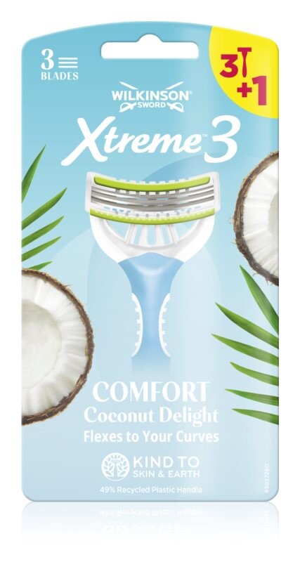 Одноразовые бритвы 4 шт с кокосом Wilkinson Sword Xtreme 3 Comfort Coconut Delight
Одноразовые бритвы 4 шт с кокосом Wilkinson Sword Xtreme 3 Comfort Coconut Delight