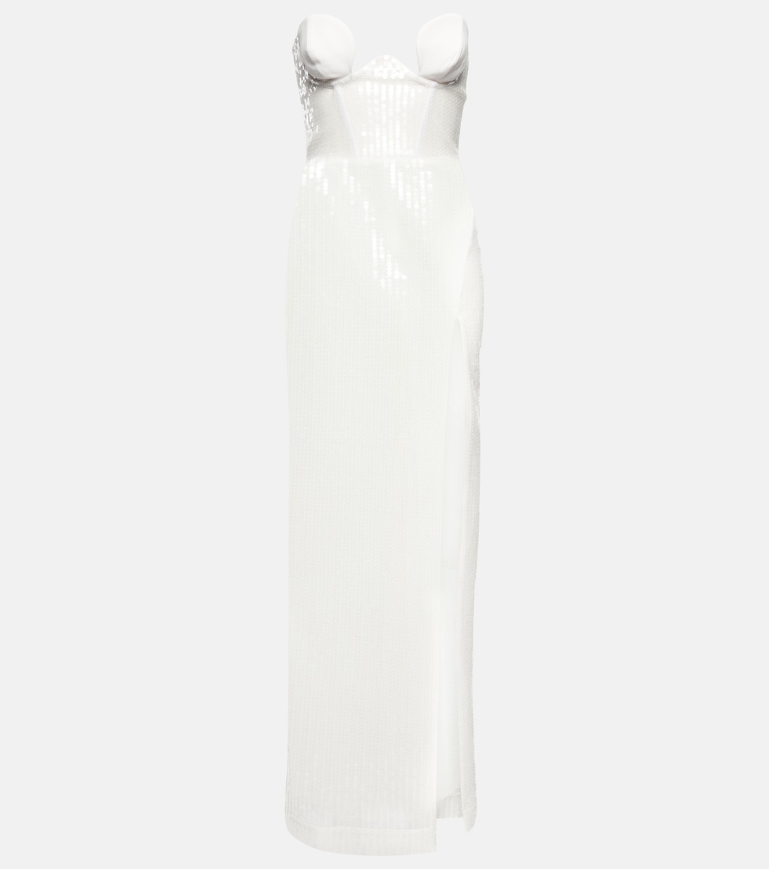 Свадебное платье с пайетками Nensi Dojaka, белый 
Свадебное платье с пайетками Nensi Dojaka, белый