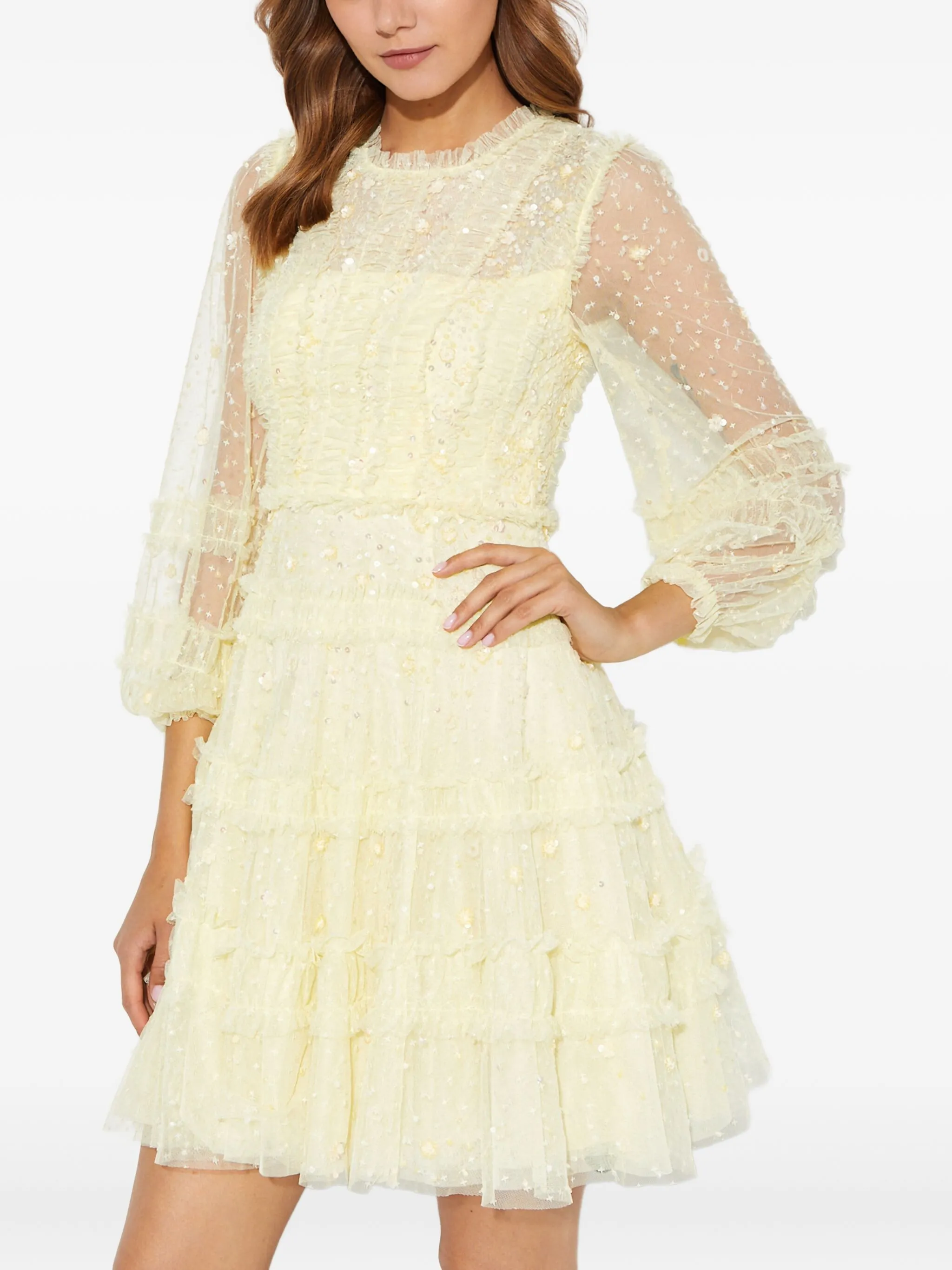 Платье мини с пайетками Needle & Thread, желтый
Платье мини с пайетками Needle & Thread, желтый