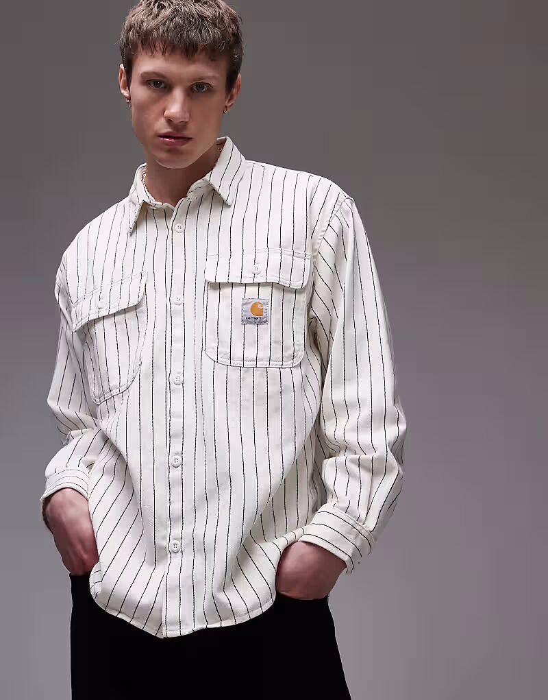 Рубашка Carhartt WIP Hendry Stripe в оттенке «бежевый»
Рубашка Carhartt WIP Hendry Stripe в оттенке «бежевый»