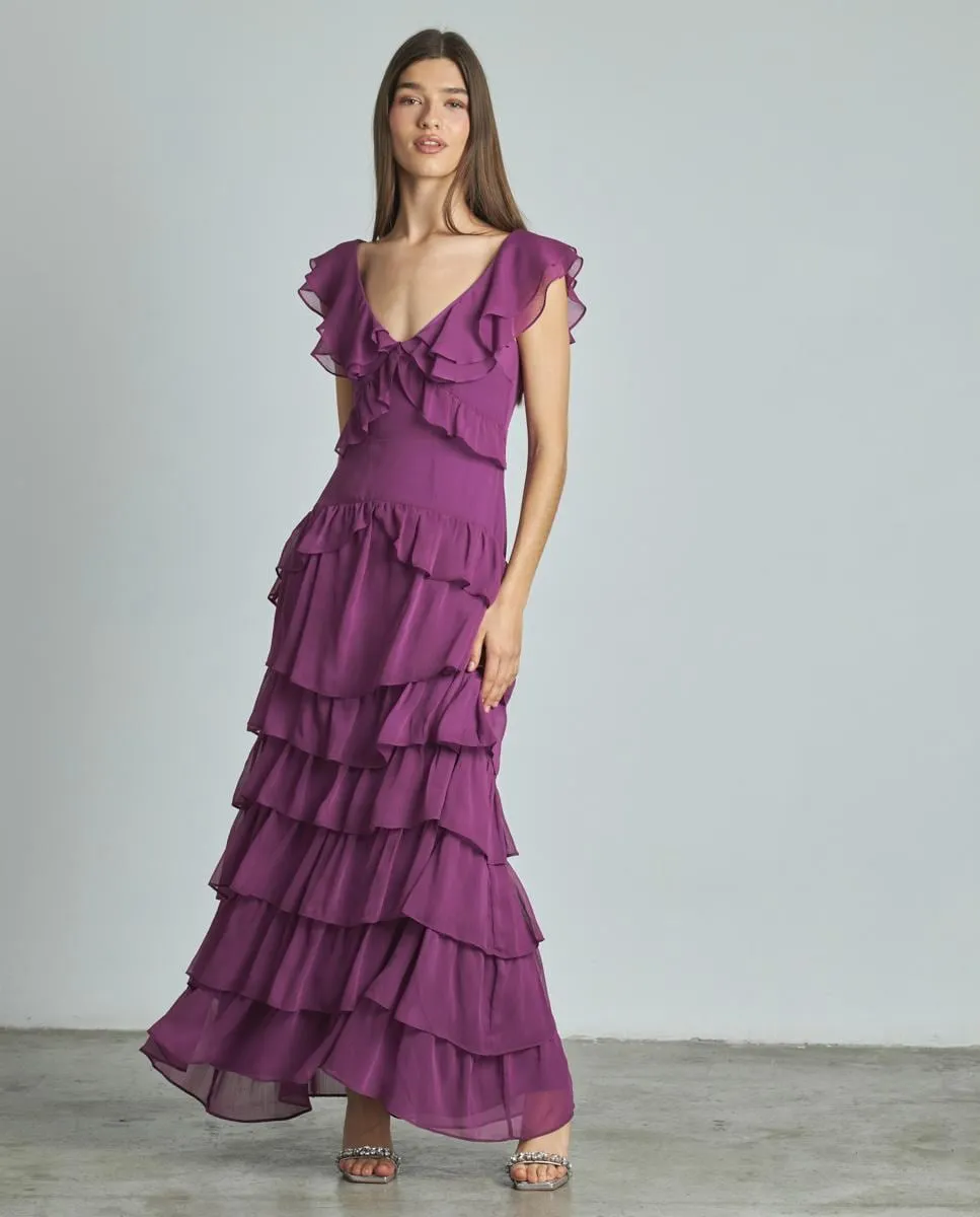 Платье на бретельках с оборками Alma en Pena, пурпурный
Платье на бретельках с оборками Alma en Pena, пурпурный
