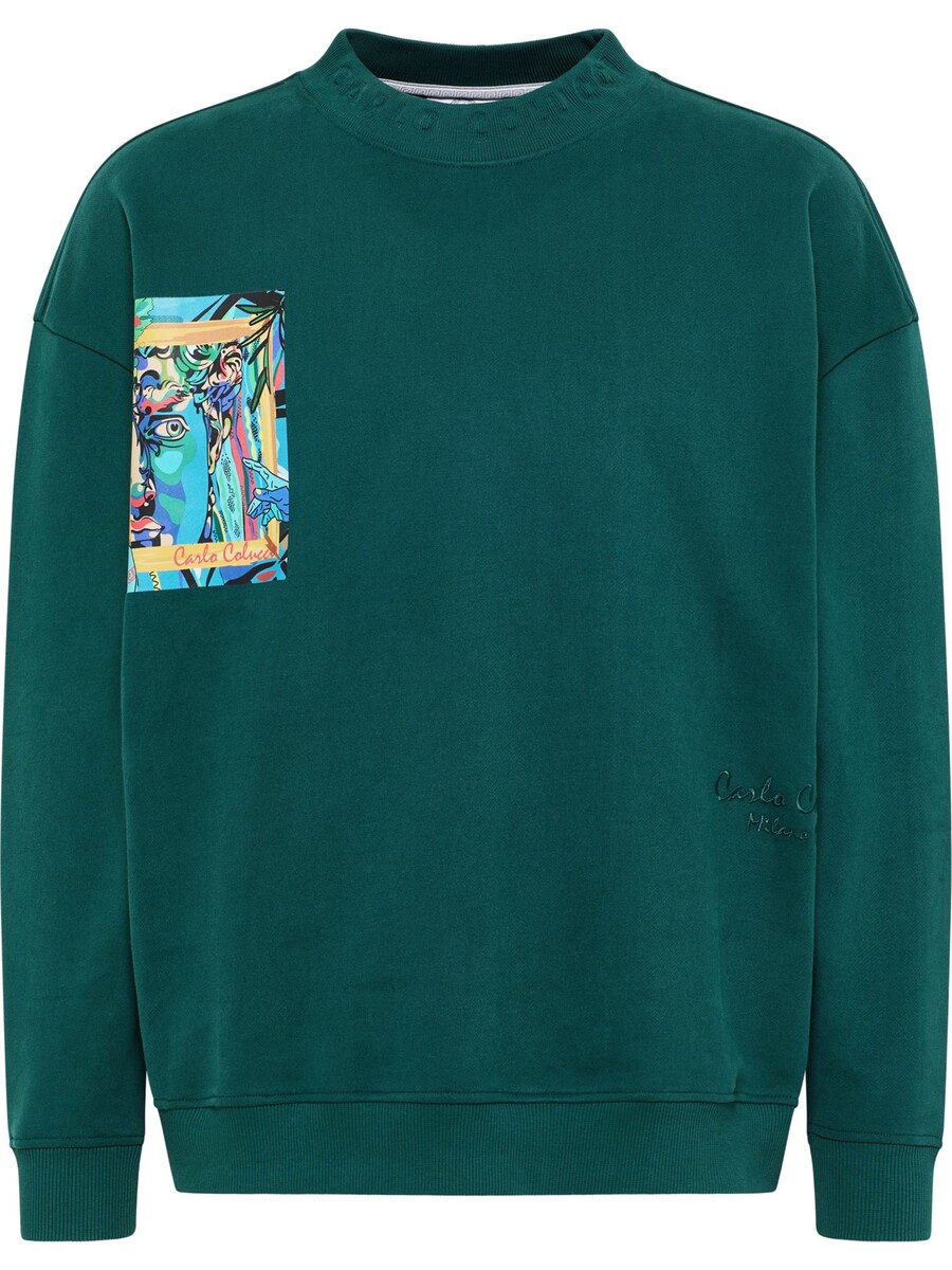 Свитер Carlo Colucci Sweatshirt De Stermich, изумрудный 
Свитер Carlo Colucci Sweatshirt De Stermich, изумрудный