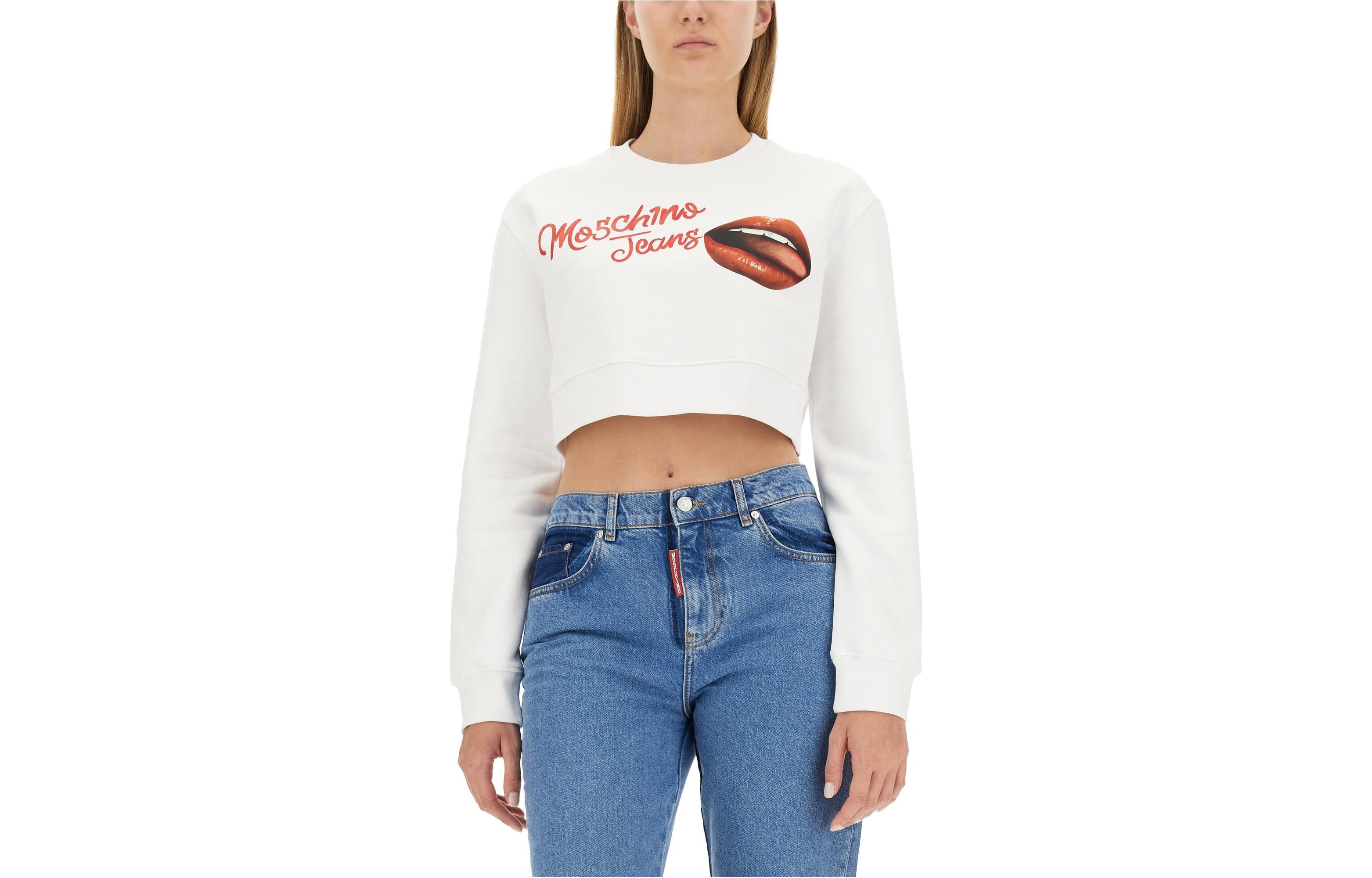 Logo Printed Cropped Sweatshirt MOSCHINO, белый
Logo Printed Cropped Sweatshirt MOSCHINO, белый