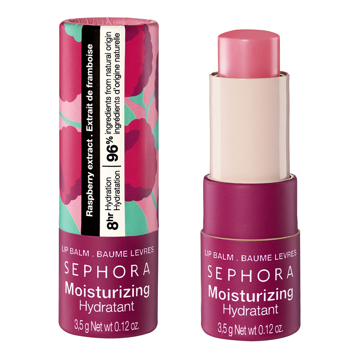 Бальзам для губ, обеспечивающий увлажнение в течение 8 часов. Moisturizing Lip Balm Sephora Collection, Himbeere (3,50 g)
Бальзам для губ, обеспечивающий увлажнение в течение 8 часов. Moisturizing Lip Balm Sephora Collection, Himbeere (3,50 g)