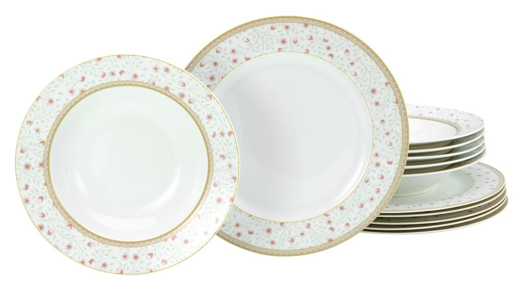 CreaTable, 17528, Эмилия кремово-белый, обеденный сервиз на 12 предметов, фарфор, бежевый
CreaTable, 17528, Эмилия кремово-белый, обеденный сервиз на 12 предметов, фарфор, бежевый