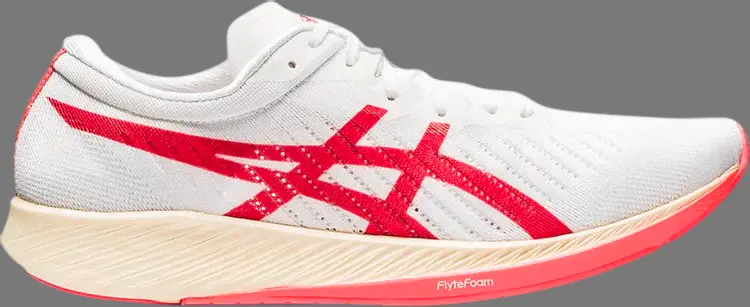 Кроссовки metaracer 'white sunrise red' Asics, белый 
Кроссовки metaracer 'white sunrise red' Asics, белый