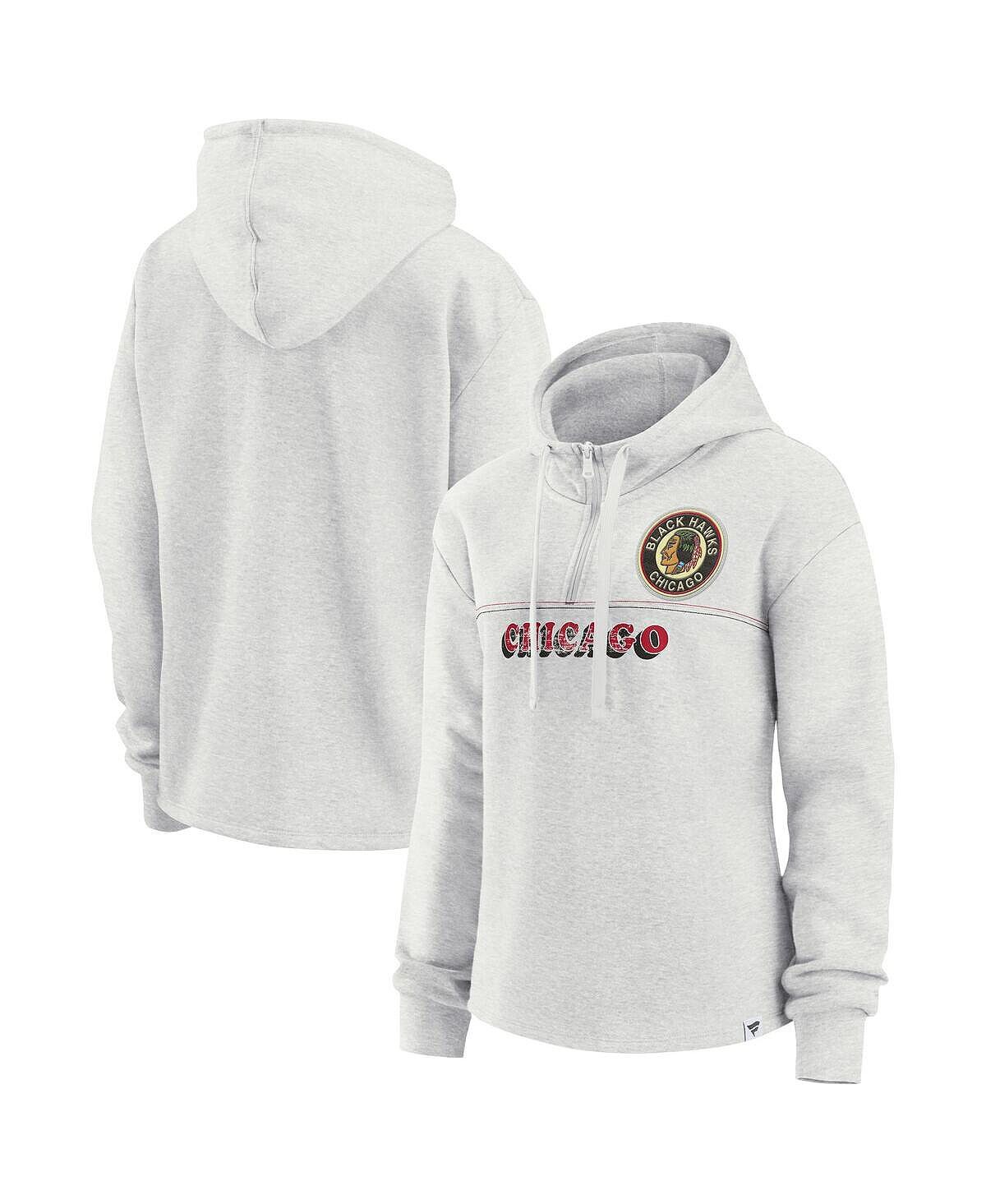 Женская фирменная толстовка с капюшоном на молнии в четверть цвета Ash Chicago Blackhawks True Classics Legacy Fanatics
Женская фирменная толстовка с капюшоном на молнии в четверть цвета Ash Chicago Blackhawks True Classics Legacy Fanatics