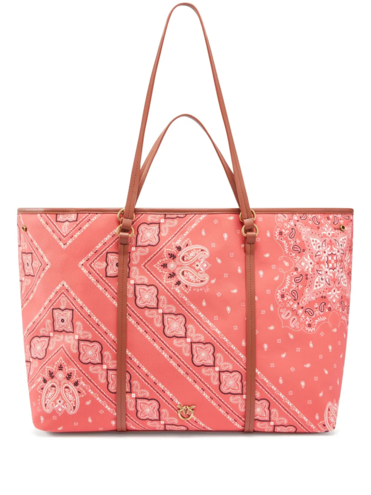 PINKO сумка-тоут с принтом пейсли, розовый 
PINKO сумка-тоут с принтом пейсли, розовый