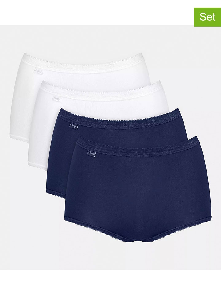 Sloggi Комплект из 4 штук: трусики с завышенной талией, темно-синие/белые
Sloggi Комплект из 4 штук: трусики с завышенной талией, темно-синие/белые