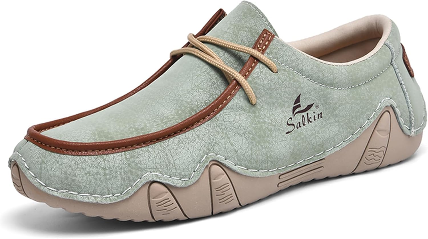 Мужские кожаные повседневные лоферы без шнурков, легкие, с нескользящей подошвой, и прогулок, мягкие мокасины Lossarye, светло-зеленый
Мужские кожаные повседневные лоферы без шнурков, легкие, с нескользящей подошвой, и прогулок, мягкие мокасины Lossarye, светло-зеленый