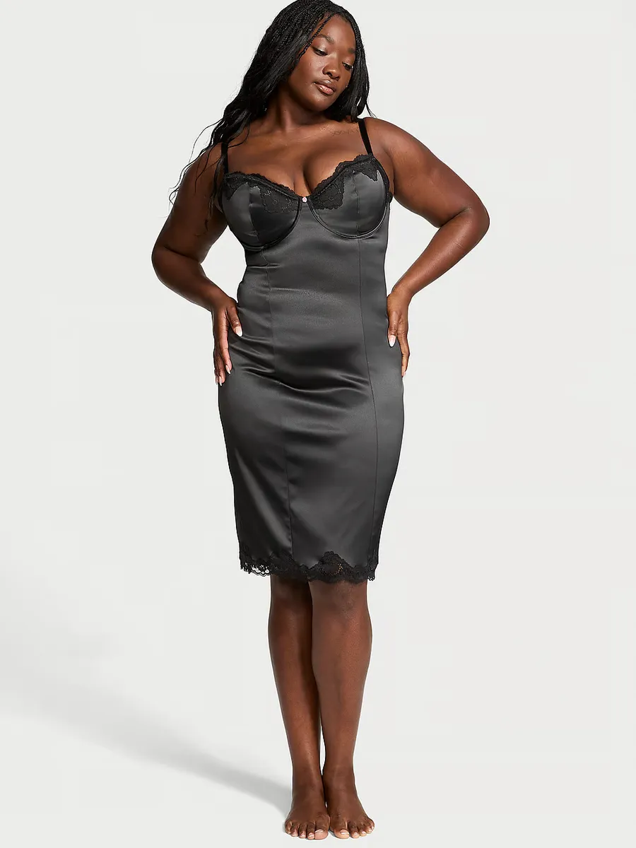 Атласное платье-комбинация Wicked с кружевной отделкой Victoria'S Secret, черный
Атласное платье-комбинация Wicked с кружевной отделкой Victoria'S Secret, черный