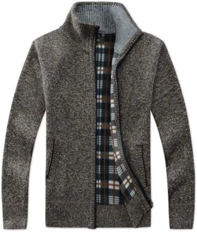 Мужской кардиган зимний флис на молнии slim fit с воротником стойкой и карманами
Мужской кардиган зимний флис на молнии slim fit с воротником стойкой и карманами