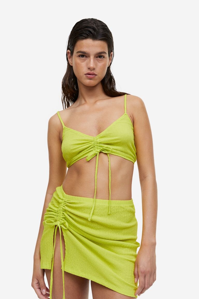 Пляжный топ с кулиской H&M, зеленый лайм
Пляжный топ с кулиской H&M, зеленый лайм