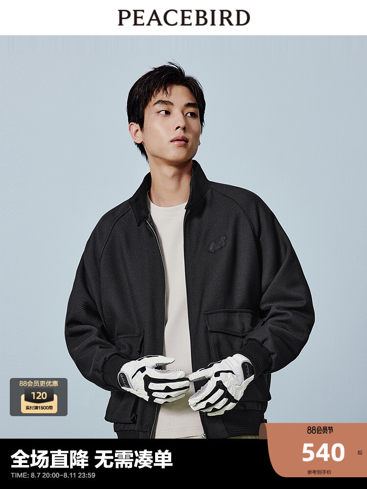 Мужская куртка Peacebird с вышивкой букв, черный
Мужская куртка Peacebird с вышивкой букв, черный