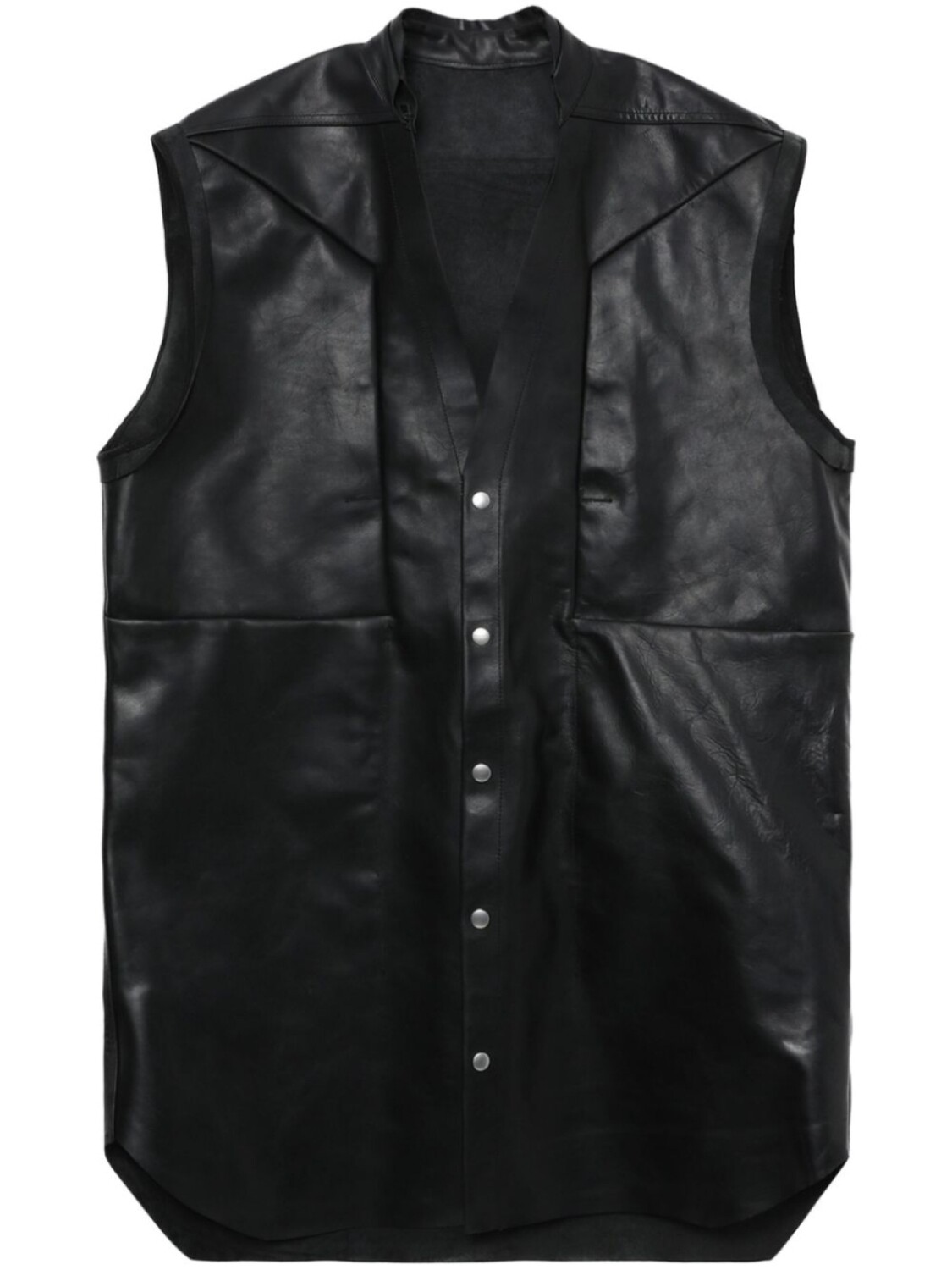 Rick Owens кожаный жилет с V-образным вырезом, черный
Rick Owens кожаный жилет с V-образным вырезом, черный