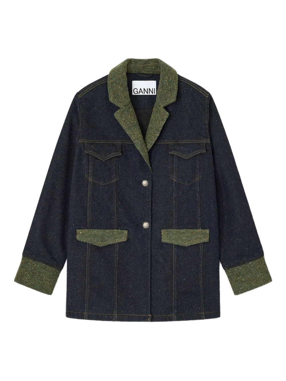 Куртка с карманами Ganni, синий
Куртка с карманами Ganni, синий