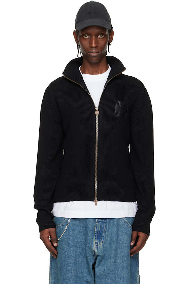 Кожаный свитер с перекрестной застежкой-молнией Vetements, черный
Кожаный свитер с перекрестной застежкой-молнией Vetements, черный