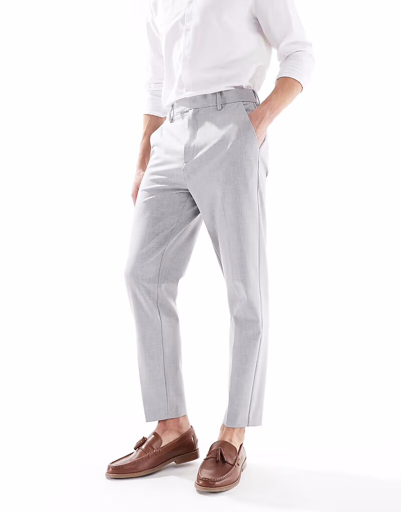 Строгие зауженные брюки ASOS DESIGN светло-серого цвета
Строгие зауженные брюки ASOS DESIGN светло-серого цвета