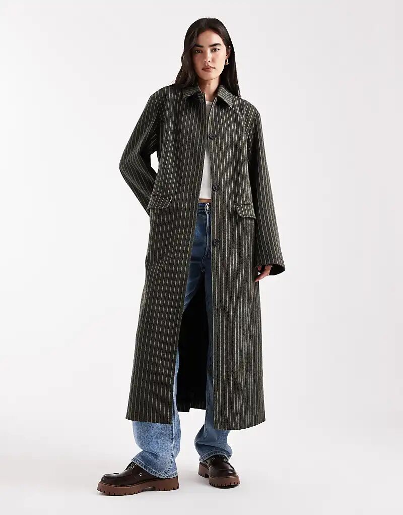 Длинное пальто в тонкую полоску от Daisy Street коричневого и синего цветов
Длинное пальто в тонкую полоску от Daisy Street коричневого и синего цветов