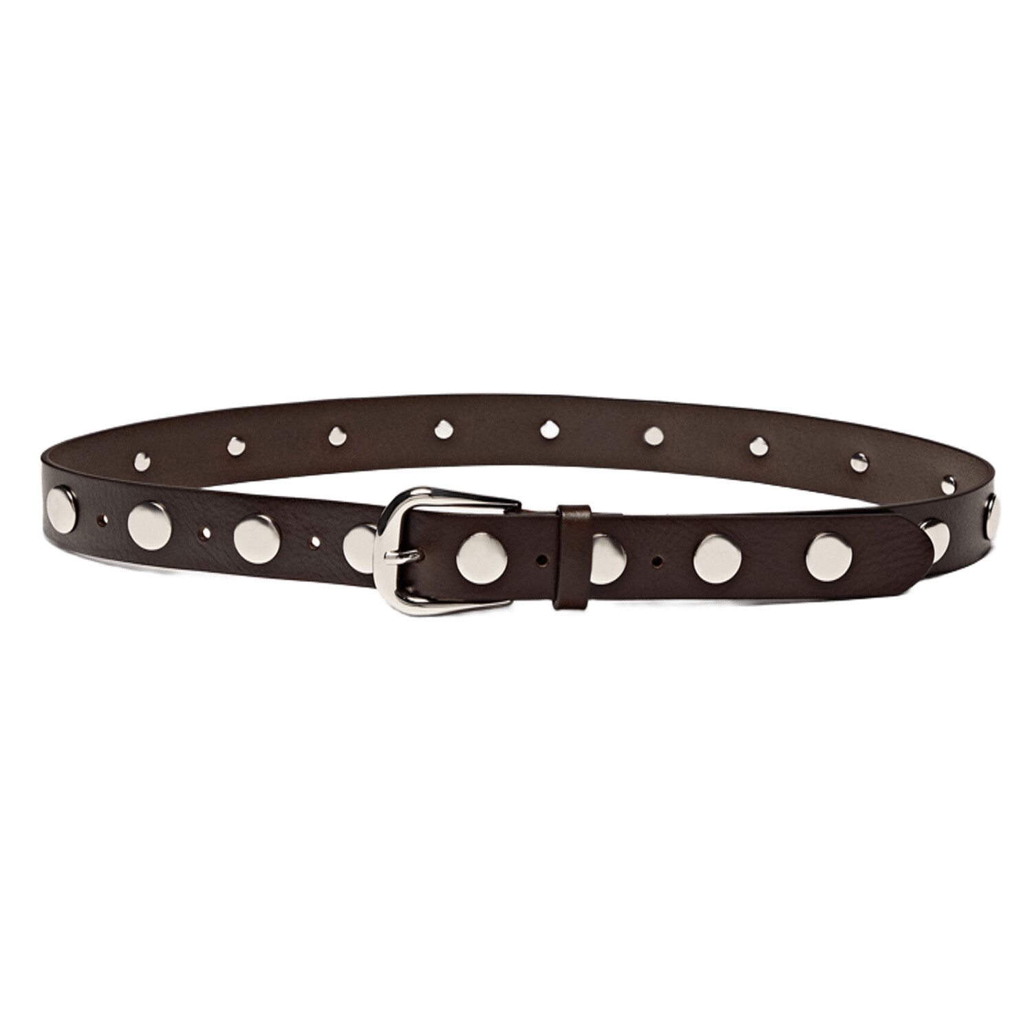 Ремень из кожи наппа с заклепками Massimo Dutti, коричневый
Ремень из кожи наппа с заклепками Massimo Dutti, коричневый