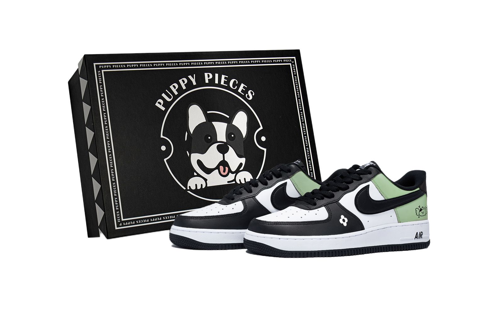 Nike Кроссовки Air Force 1 Quirky Matcha, Special Shoe Box, противоскользящие, низкие, мужские, для скейтбординга, белые, зеленые
Nike Кроссовки Air Force 1 Quirky Matcha, Special Shoe Box, противоскользящие, низкие, мужские, для скейтбординга, белые, зеленые