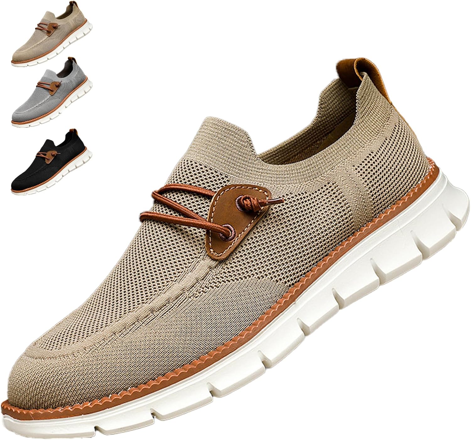 Мужские вязаные сетчатые босоножки AMAZIDEAL, повседневные кроссовки на шнуровке, удобные слипоны, легкие, дышащие, для вождения, хаки
Мужские вязаные сетчатые босоножки AMAZIDEAL, повседневные кроссовки на шнуровке, удобные слипоны, легкие, дышащие, для вождения, хаки