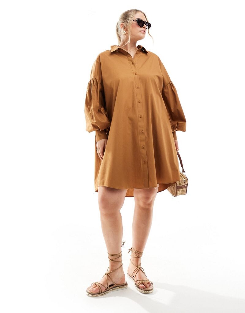 Светло-коричневое платье-рубашка мини с объемными рукавами ASOS DESIGN Curve Ultimate бойфренд
Светло-коричневое платье-рубашка мини с объемными рукавами ASOS DESIGN Curve Ultimate бойфренд