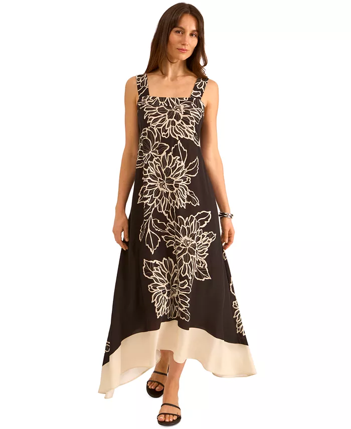 Женское бесшовное макси-платье без рукавов с квадратным вырезом и сборкой на спине в цветочном принте Vince Camuto, серый
Женское бесшовное макси-платье без рукавов с квадратным вырезом и сборкой на спине в цветочном принте Vince Camuto, серый