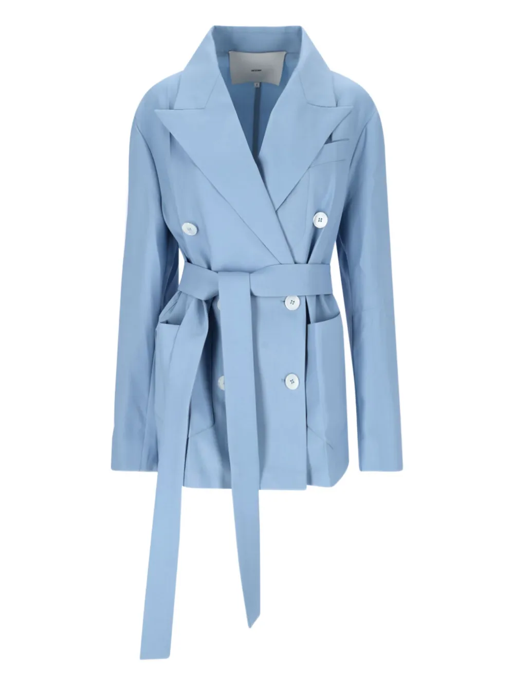 Двубортный пиджак с поясом Setchu, синий
Двубортный пиджак с поясом Setchu, синий