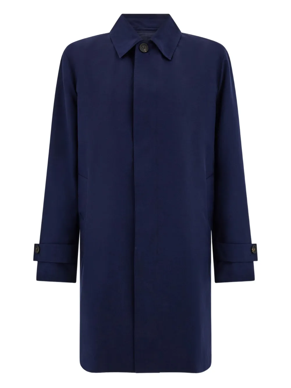 Тренч с ремешками на пуговицах Ferragamo, синий
Тренч с ремешками на пуговицах Ferragamo, синий